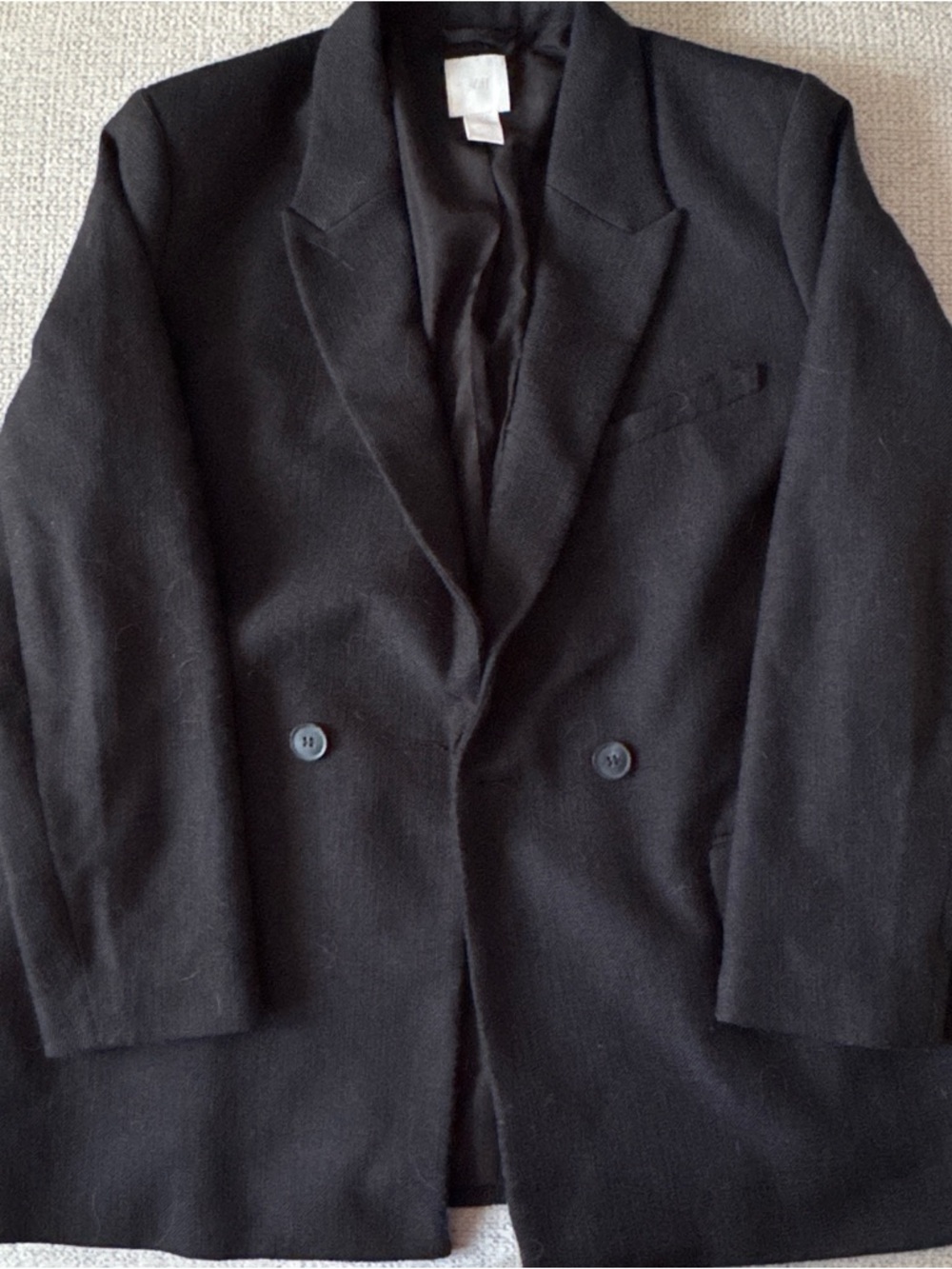 Classic Black Double-Breasted Blazer